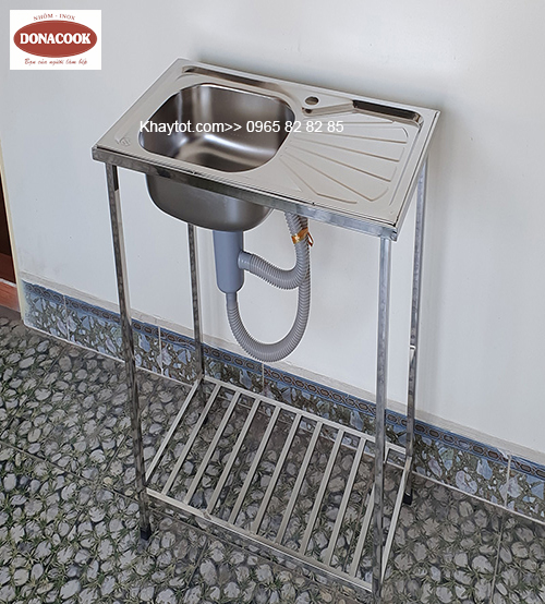 Chậu rửa inox có chân,