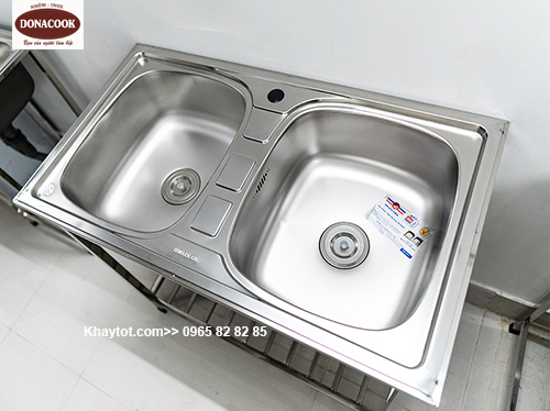 chậu rửa 2 hố inox