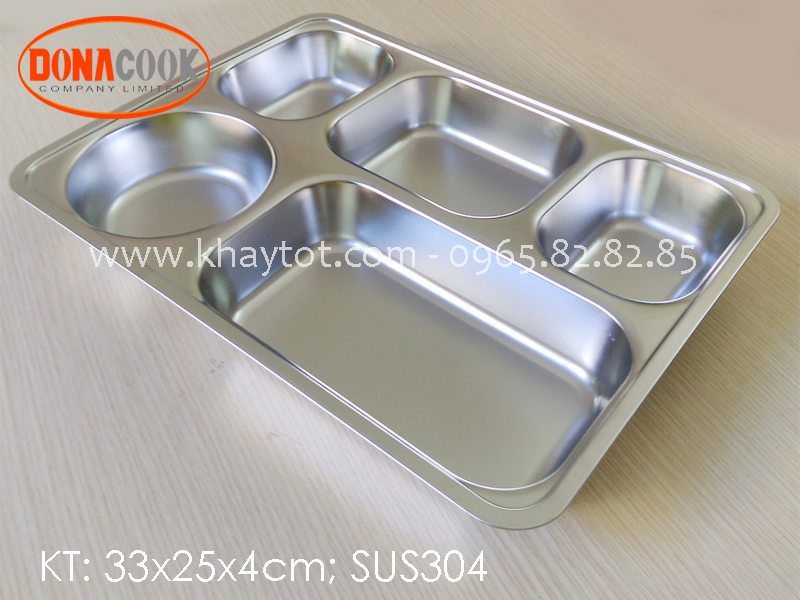 khay cơm inox 5 ngăn