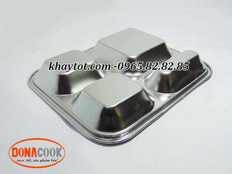 khay cơm 4 ngăn cao cấp