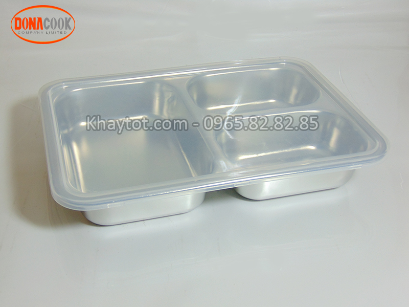 khay cơm 3 ngăn cao cấp