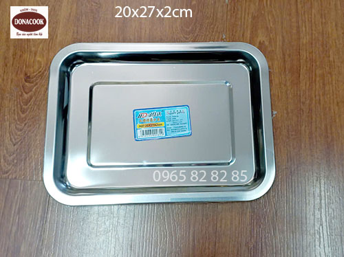 khay inox 20x27x2cm