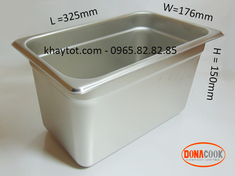 khay inox gn 1-3-150