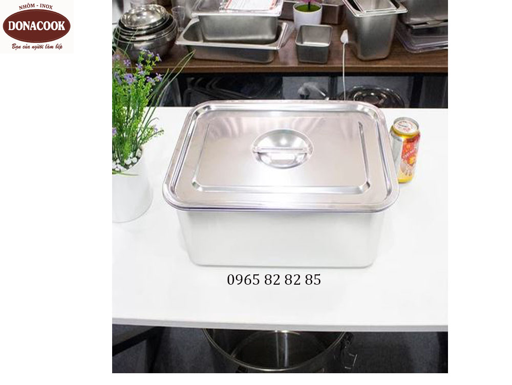 khay inox cap cấp kt 30x10x10cm
