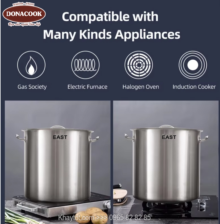 Nồi inox 50lit cao cấp