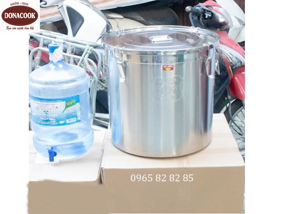 nồi inox 70 lts có quai cài