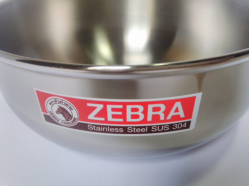 bát inox zebra Thái Lan