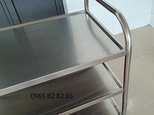 XE ĐẨY INOX CÓ BÁNH XE