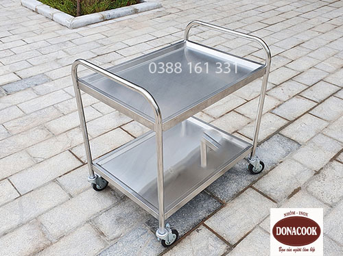 XE ĐẨY INOX 2 TẦNG