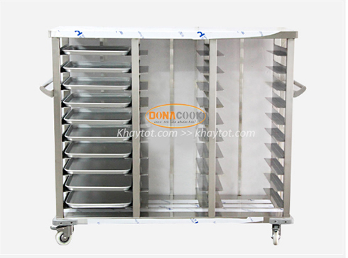 xe đẩy khay inox