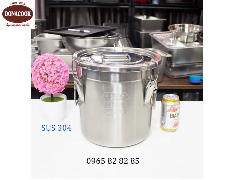 XÔ INOX 304 CÓ NẮP ĐẬY