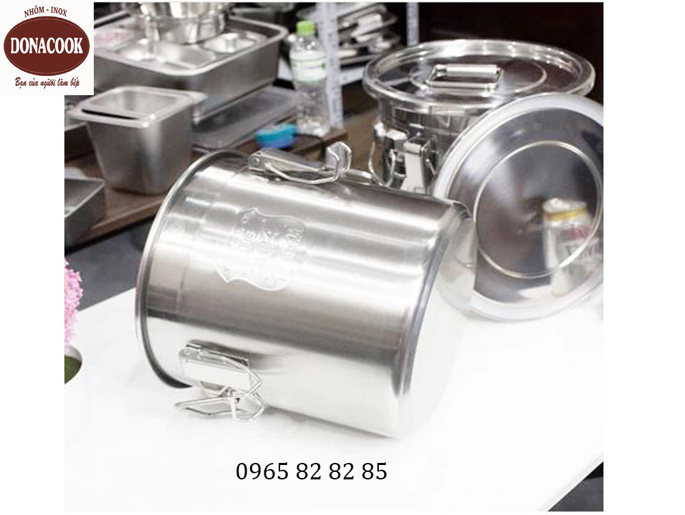 XÔ INOX 12 LÍT CÓ NẮP