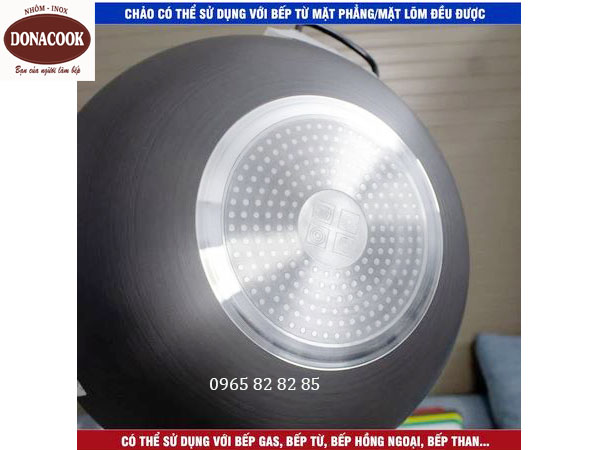 chảo sâu lòng tay cầm gỗ