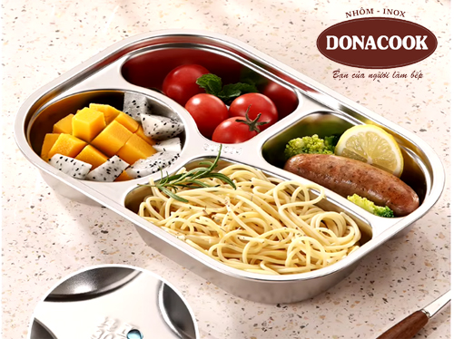Khay ăn inox cho trẻ cao cấp