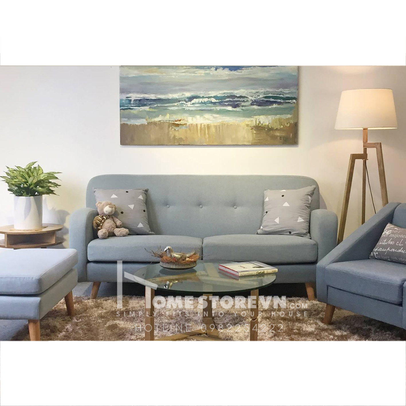 Sofa tay cong dài 2m - SF17