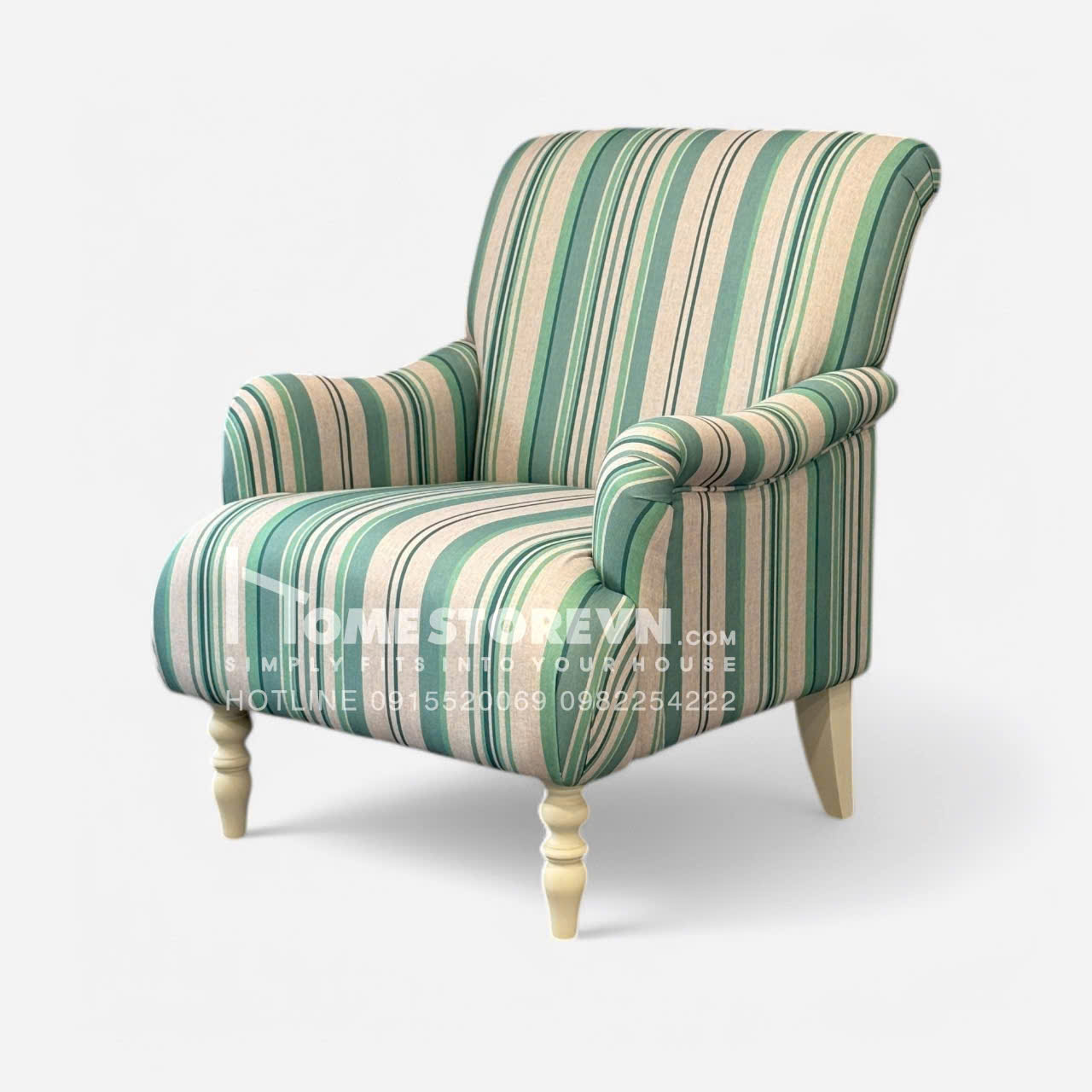 Sofa đơn tay lượn lưng đơn liền - SFD7