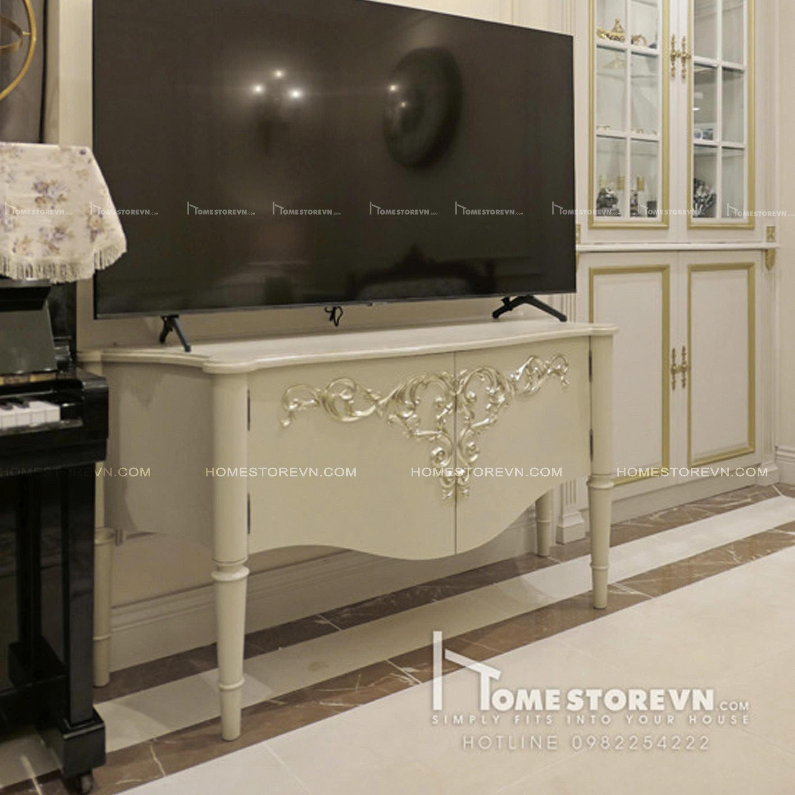 Kệ tivi kem cổ điển - 1m5 - KTV6