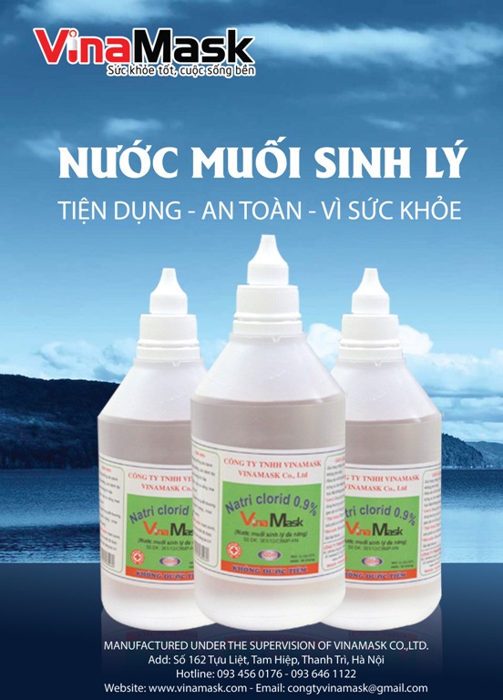 Nước muối sinh lý Vinamask - Sản phẩm tin tưởng đối với mỗi gia đình