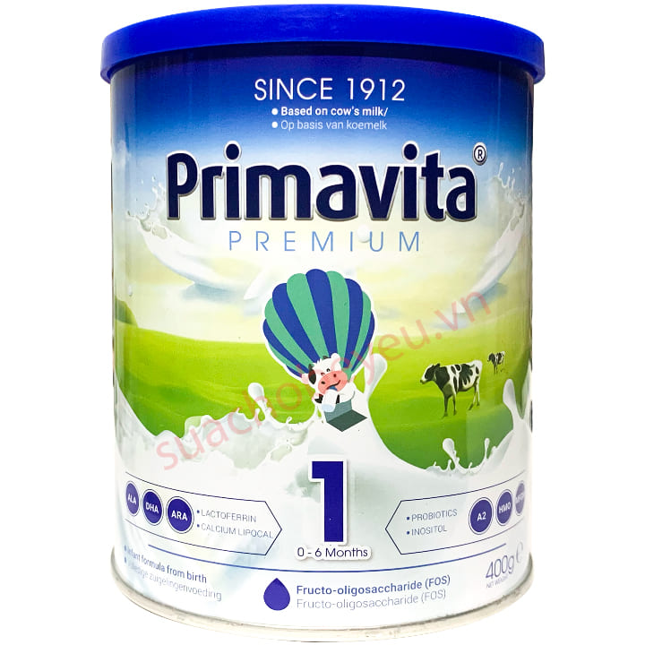 Primavita Premium số 1 cho trẻ sơ sinh 0–6 tháng – Lon 800g chính hãng