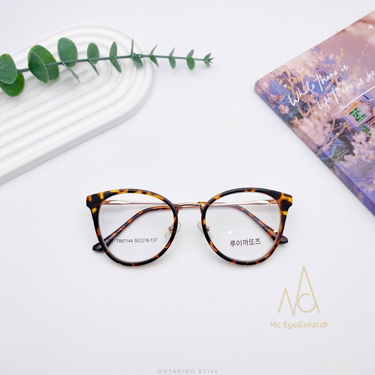 Gọng Kính Mắt Mèo To Tròn Hàn Quốc