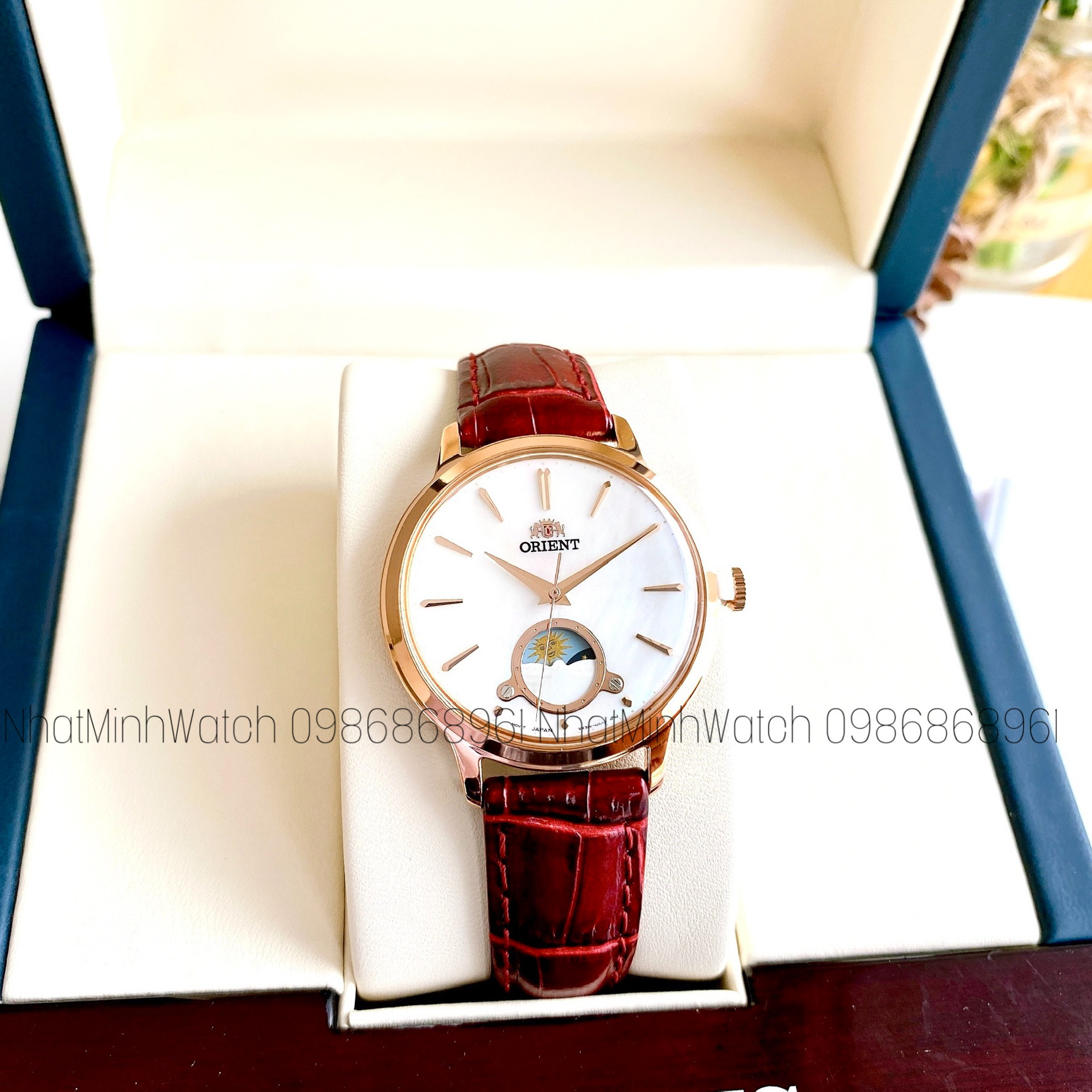 ORIENT 34mm Nữ Sun and Moon RA-KB0002A10B