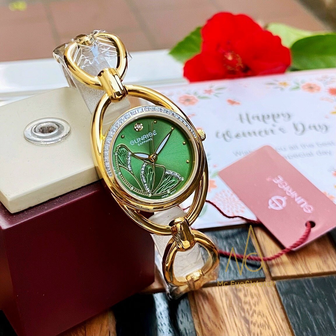 ĐỒNG HỒ SUNRISE NỮ ĐÍNH ĐÁ CHÍNH HÃNG SUNRISE 9014AA