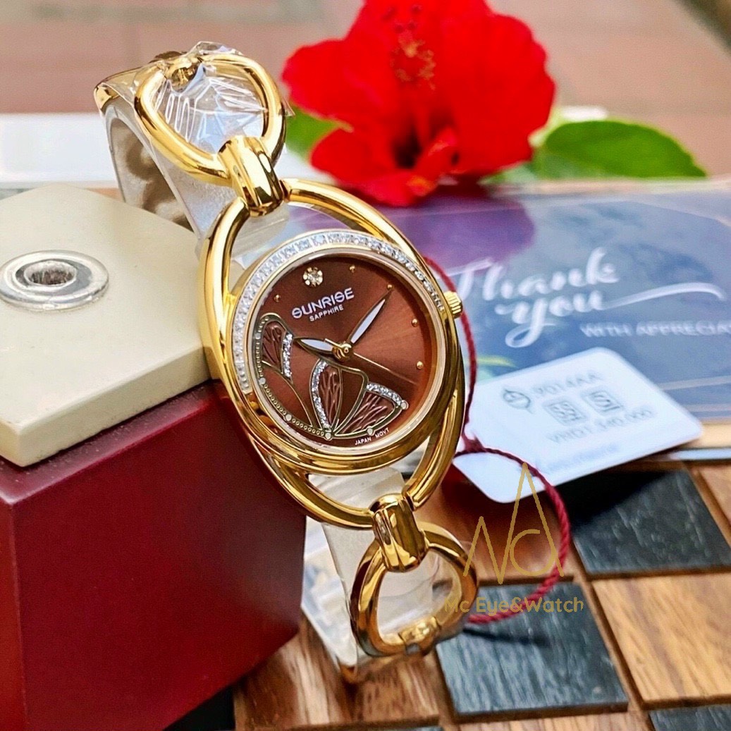 ĐỒNG HỒ SUNRISE NỮ ĐÍNH ĐÁ CHÍNH HÃNG SUNRISE 9014AA
