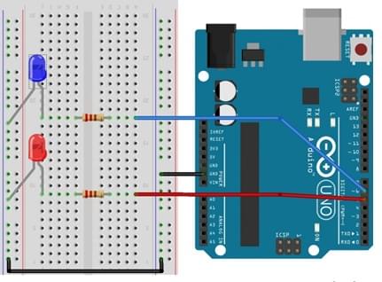 điều khiển đèn led nhấp nháy bằng arduino