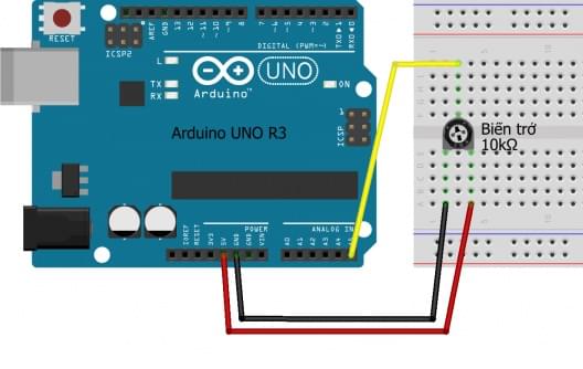 sử dụng hàm analogRead để đọc giá trị điện áp