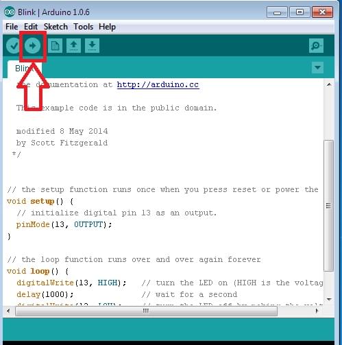 nạp chương trình cho arduino