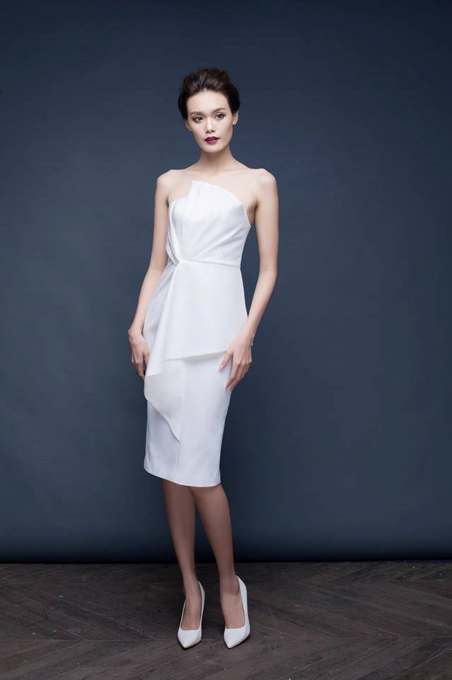 Đầm Ôm Thiết Kế Sang Trọng Cao Cấp- Trắng _ HA329