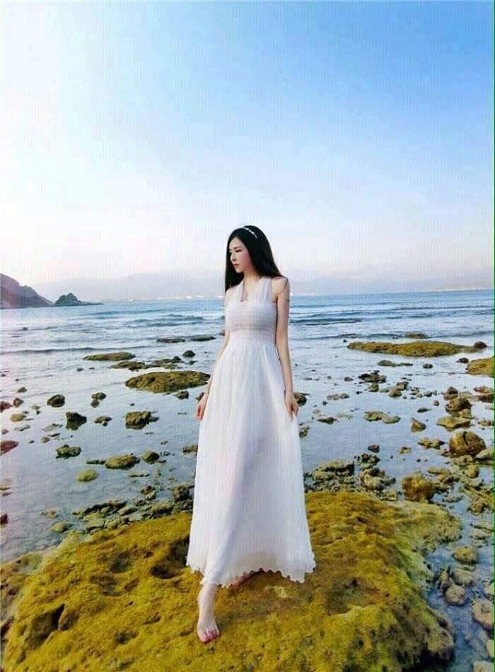 Đầm maxi trắng #MX4424