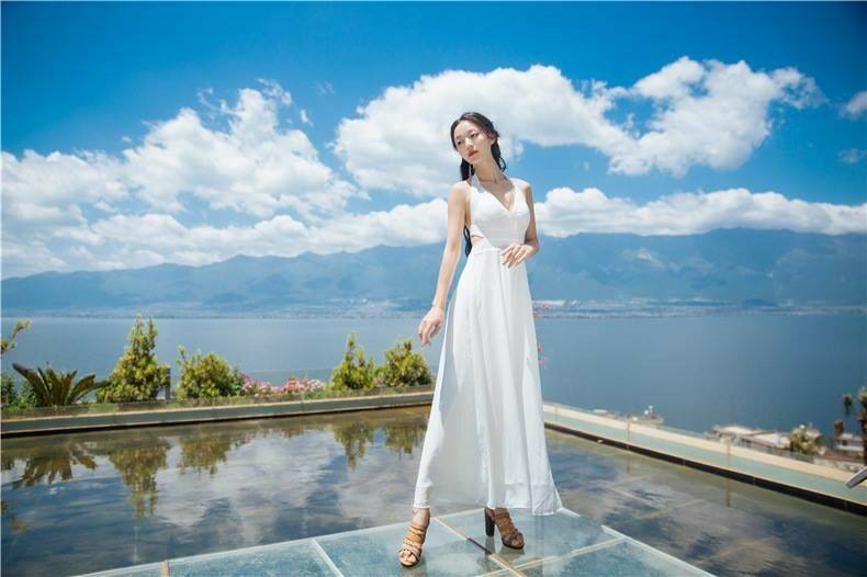 Đầm maxi đi biển nhấn eo quá quyến rũ #MX4432T