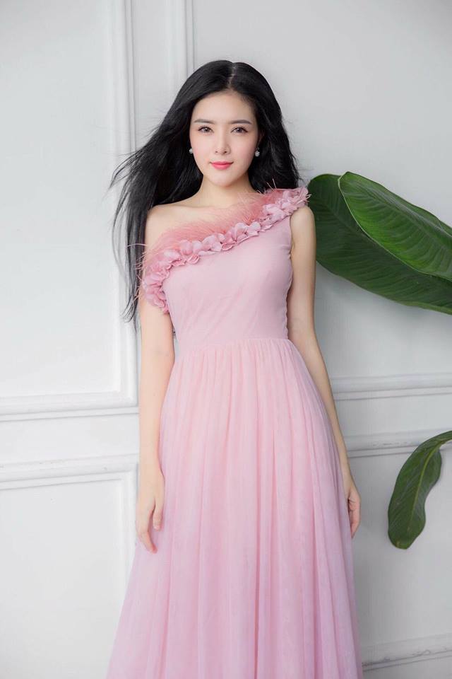 Đầm Dự Tiệc Lông Vũ Lệch Vai #MX4436