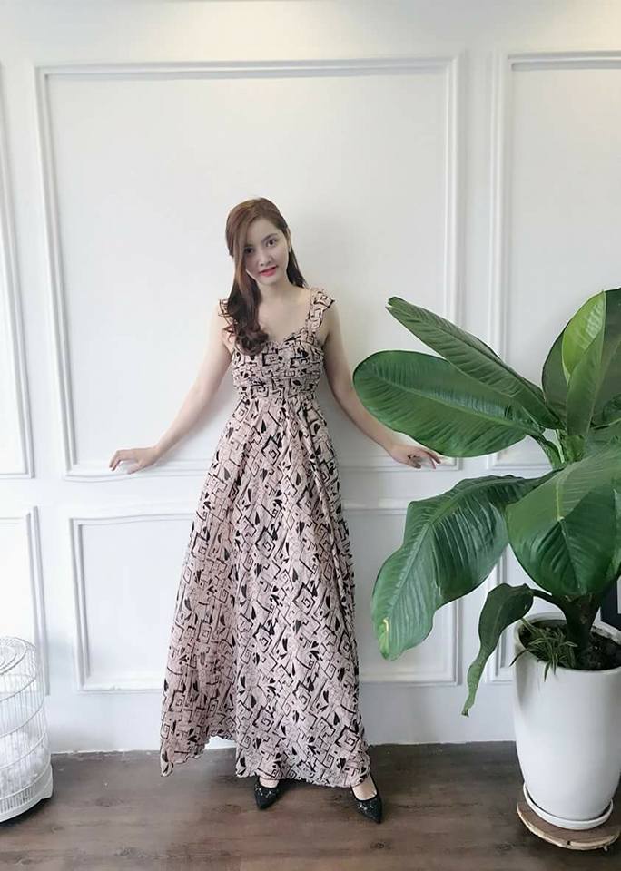 Đầm Maxi Hai Dây Họa Tiết #MX4440