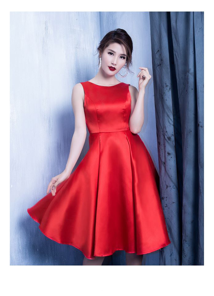 Đầm Xòe Xếp Ly Lưng V Đẹp Như Diễm My _ HA358