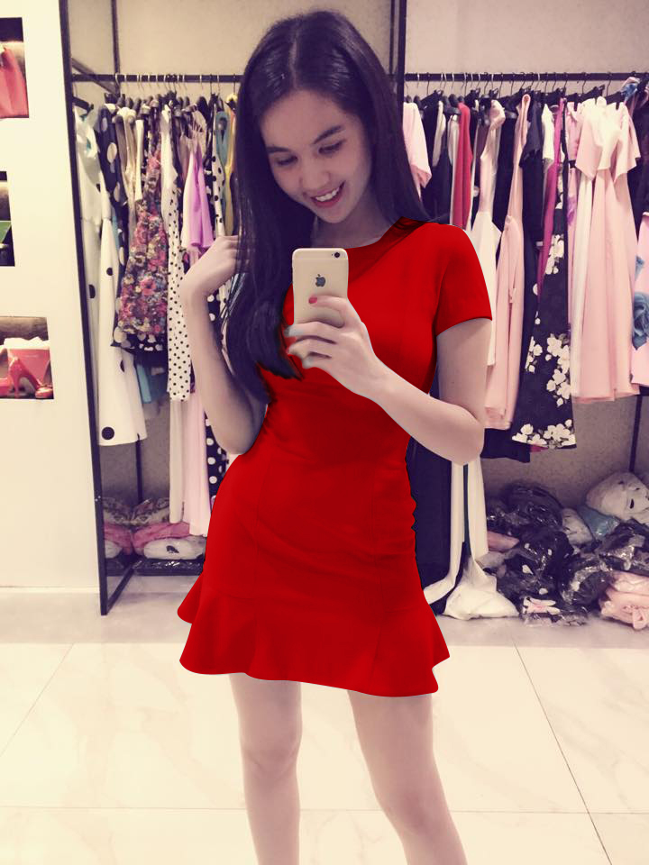 Đầm Đuôi Cá Dễ Thương - HA113 - Đỏ