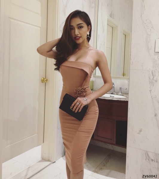 Đầm body kết hoa quyến rũ - HA181