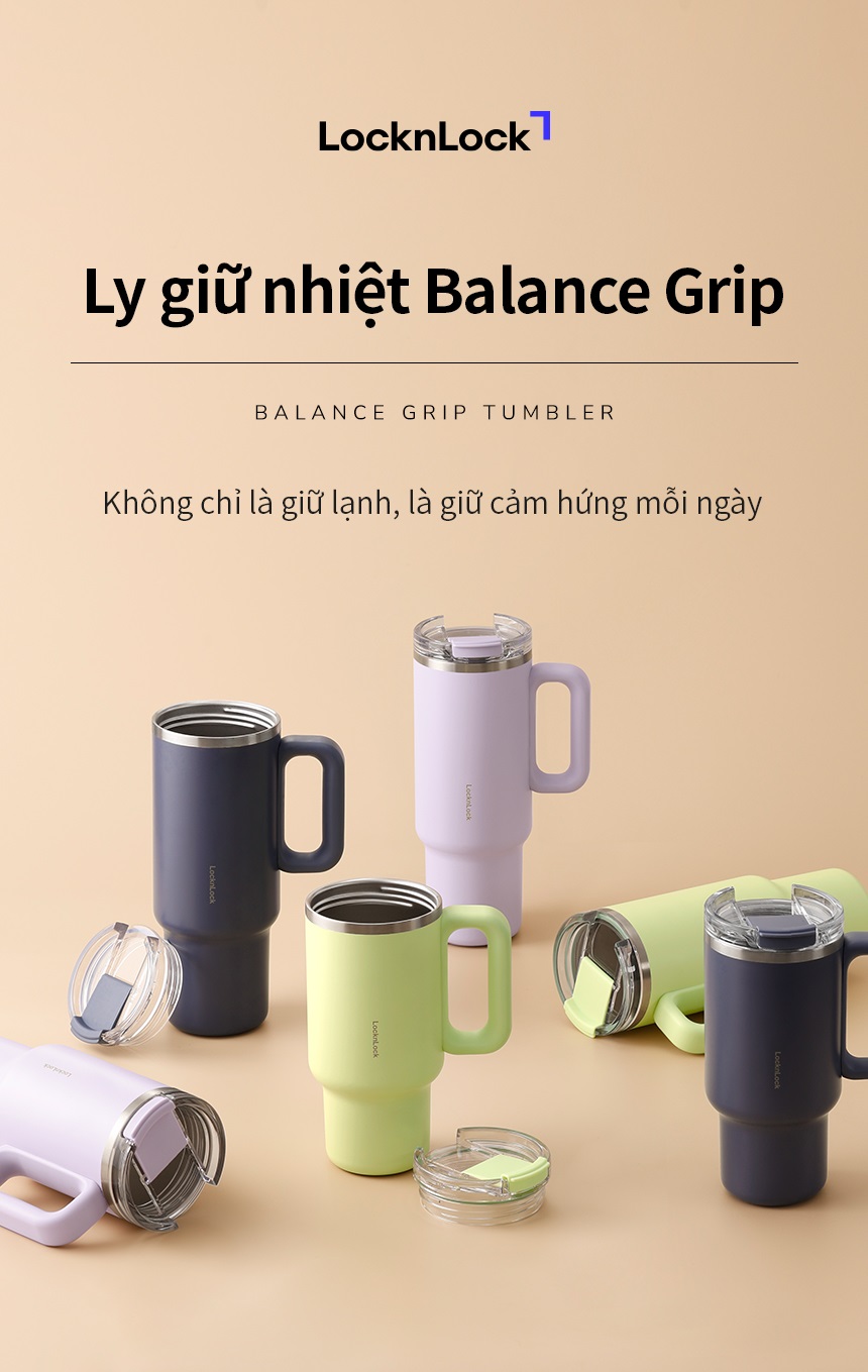 Ly giữ nhiệt LocknLock Balance Grip Tumbler LHC4397 inox 304 900ml