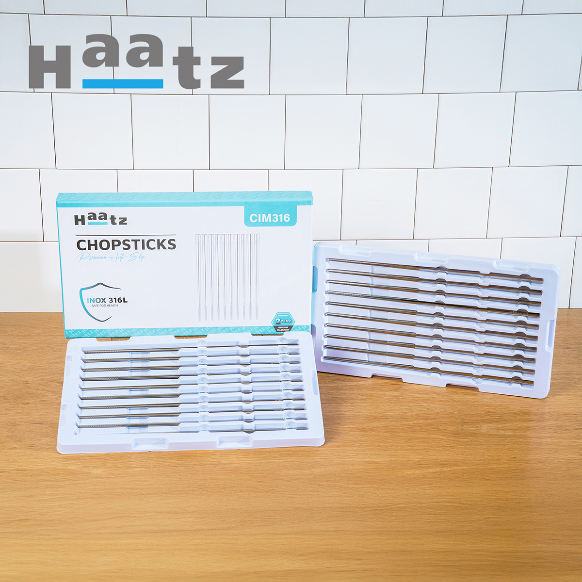 10 đôi đũa inox 316 Haatz