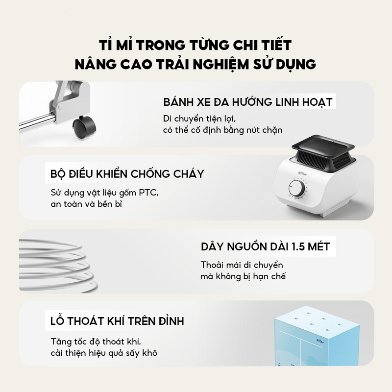 Tủ sấy quần áo Bear PCD-4H12G