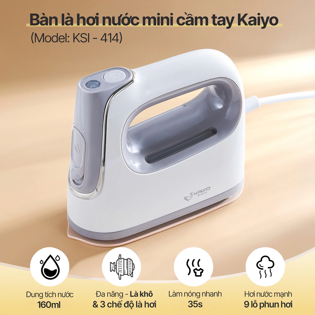 Bàn là hơi nước mini Kaiyo