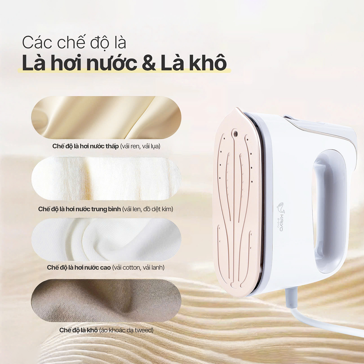 Bàn là hơi nước mini Kaiyo