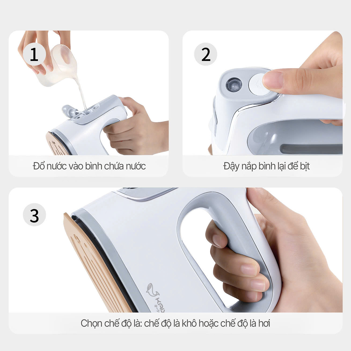 Bàn là hơi nước mini Kaiyo