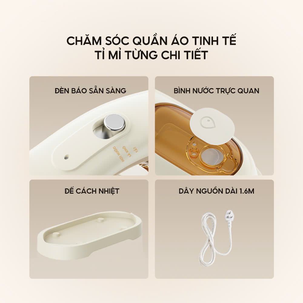 Bàn là / bàn ủi hơi nước cầm tay Bear IR-4H15H áp suất cao phun hơi mạnh mẽ