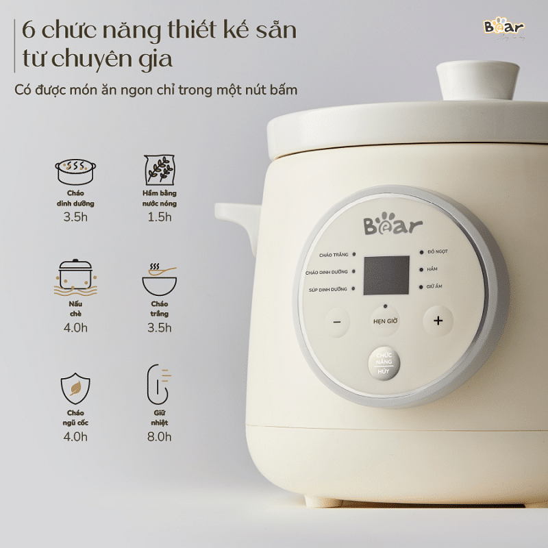 Nồi Nấu Chậm Bear Sube SB-NNC15 1.5L