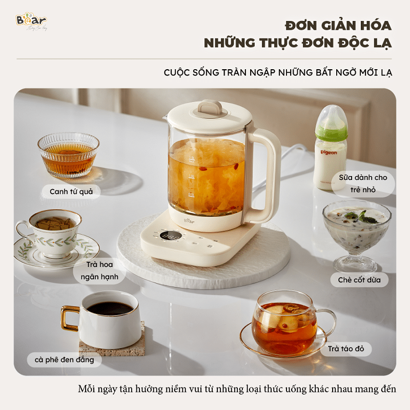 Bình Pha Trà Giữ Nhiệt Bear SB-PT15K