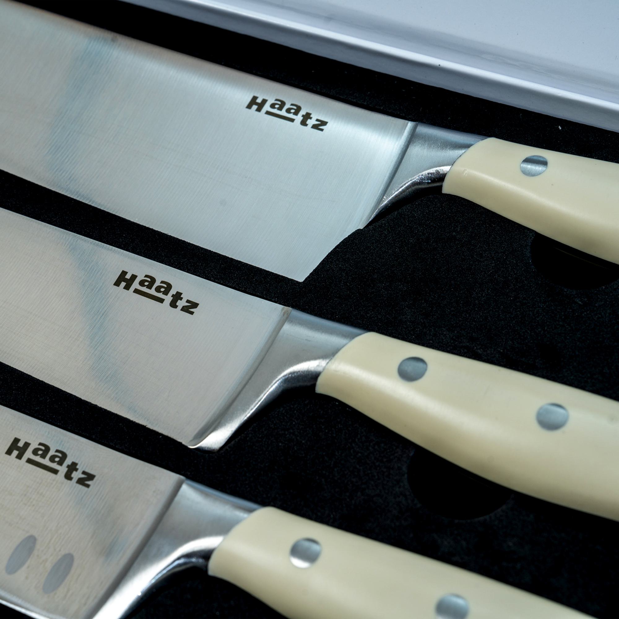 Bộ dao thép không gỉ 5Cr15MoV HAATZ 5 món CIM735 sắc bén