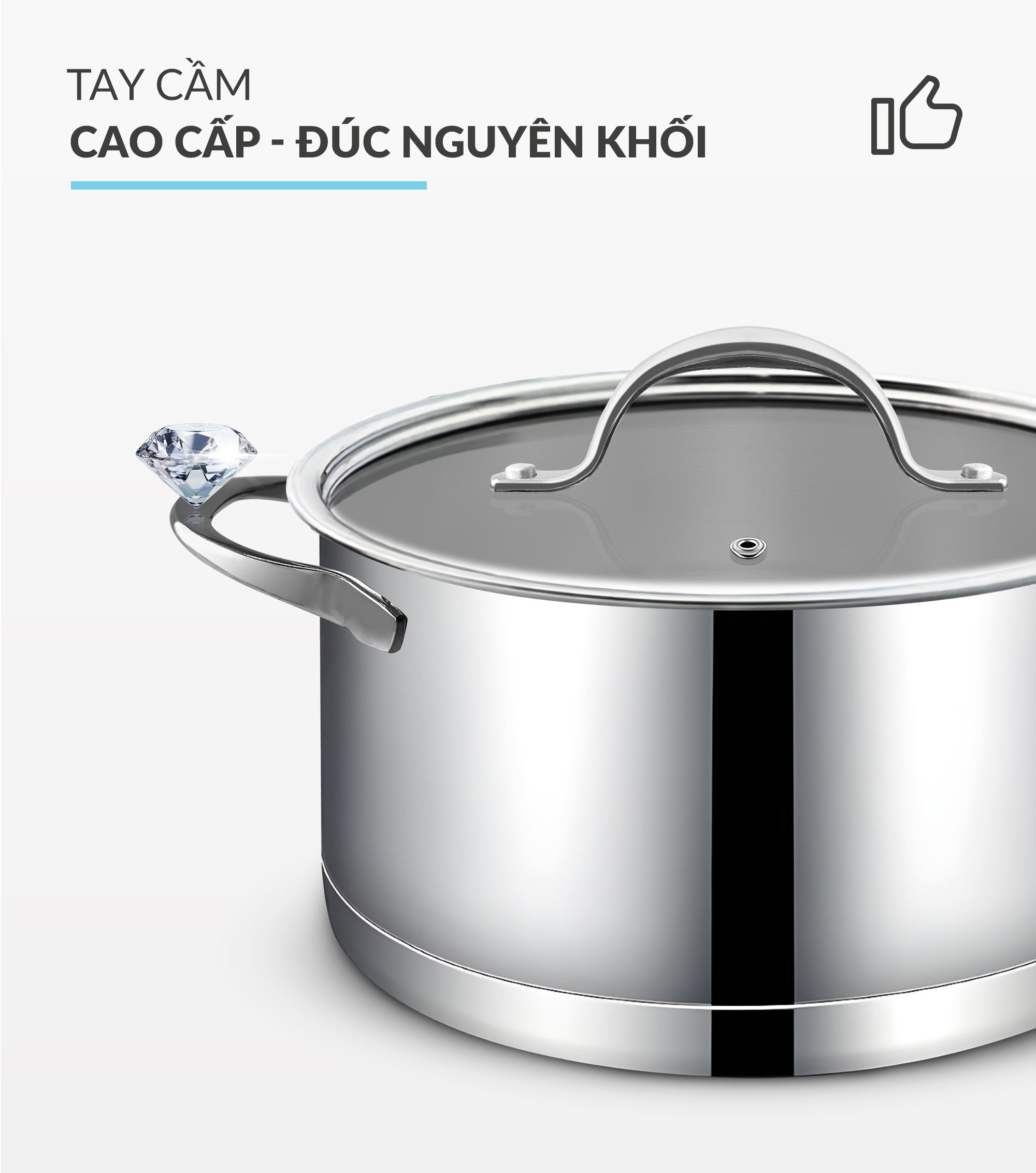 Bộ nồi Haatz inox 304 Jang Taste 16cm - 20cm - 24cm