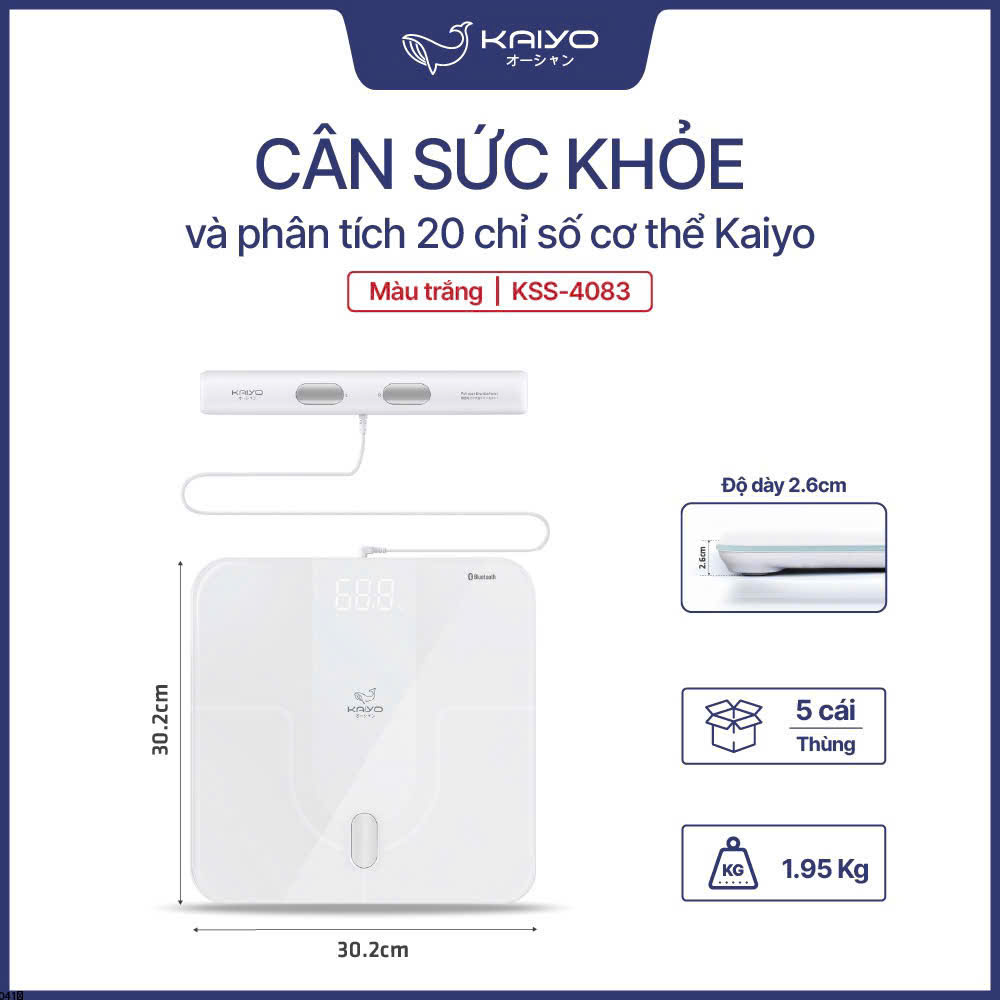 Cân sức khoẻ và phân tích 20 chỉ số cơ thể Kaiyo KSS-408